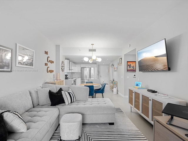 1600 NE 1st Ave Unit 3311, Miami, FL 33132 - living area featuring light tile patterned floors