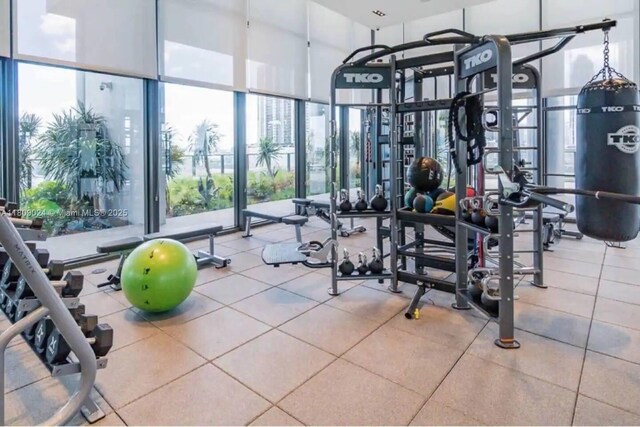 1600 NE 1st Ave Unit 3311, Miami, FL 33132 - gym with expansive windows