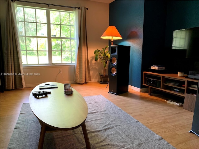 325 E Plymouth, Deland, FL 32724 - living area featuring wood finished floors and baseboards