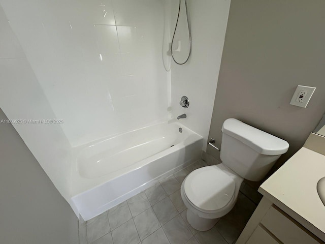 12873 SW 65th Ter, Miami, FL 33183 - bathroom with vanity, toilet, bathtub / shower combination, and tile patterned floors