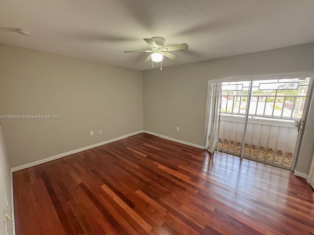 12873 SW 65th Ter, Miami, FL 33183 - spare room with wood finished floors, a ceiling fan, and baseboards