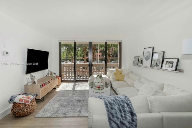90 Edgewater Dr Unit 106, Coral Gables, FL 33133 - living area with wood finished floors