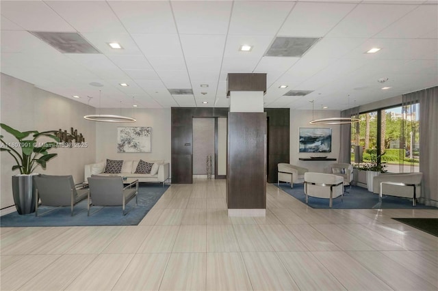 90 Edgewater Dr Unit 106, Coral Gables, FL 33133 - lobby featuring a paneled ceiling