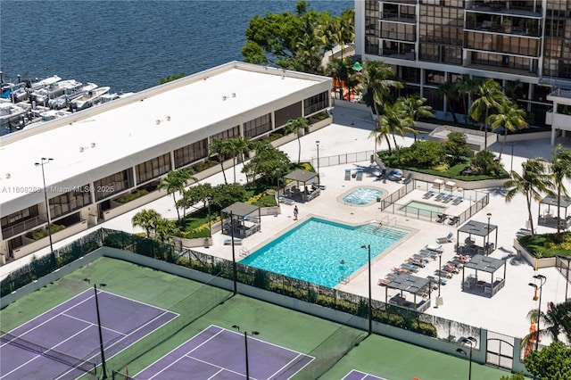 1901 Brickell Ave Unit B1903, Miami, FL 33129 - bird's eye view of a large body of water and a pool