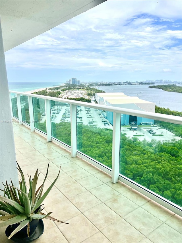 100 Bayview Dr Unit 1919, Sunny Isles Beach, FL 33160 - balcony with a water view and a city view