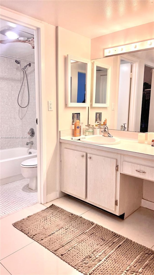 100 Bayview Dr Unit 1919, Sunny Isles Beach, FL 33160 - full bath featuring vanity, bathing tub / shower combination, and tile patterned flooring