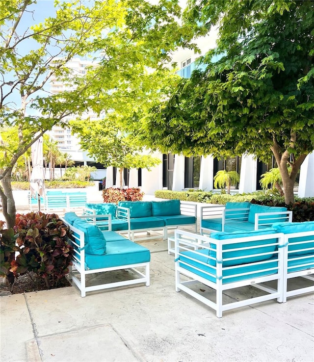 100 Bayview Dr Unit 1919, Sunny Isles Beach, FL 33160 - view of patio / terrace featuring outdoor lounge area