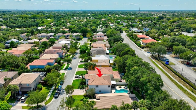4231 N Magnolia Cir, Delray Beach, FL 33445 - aerial view of residential area with a pool
