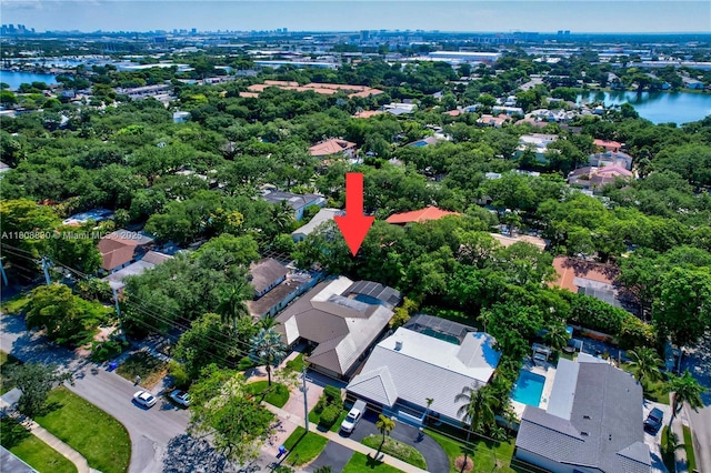 3721 N Park Rd, Hollywood, FL 33021 - aerial overview of property's location featuring a nearby body of water