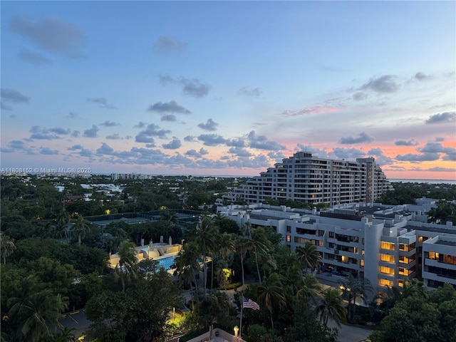 251 Crandon Blvd Unit 904, Key Biscayne, FL 33149 - aerial view at dusk of a view of city