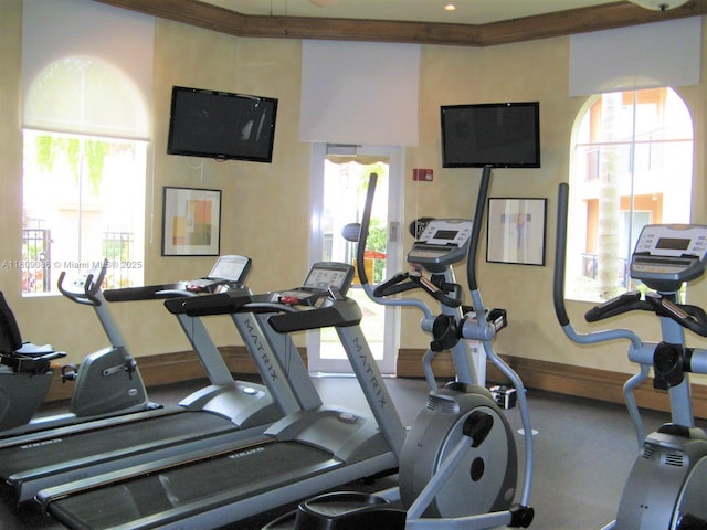 4506 SW 160th Ave Unit 1116, Miramar, FL 33027 - workout area featuring baseboards