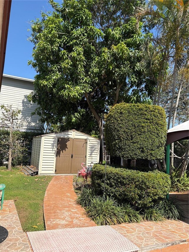 7430 Buchanan St, Hollywood, FL 33024 - view of yard with a gazebo and a patio