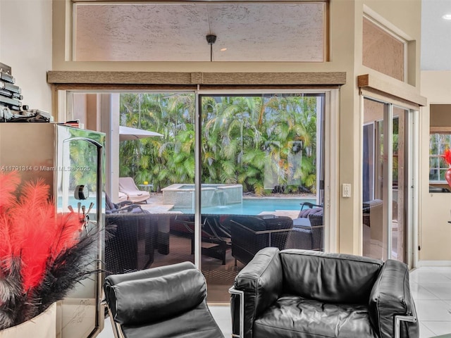 457 Cambridge Dr, Weston, FL 33326 - tiled living room featuring plenty of natural light