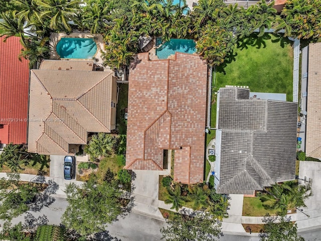 457 Cambridge Dr, Weston, FL 33326 - view from above of property with a pool area
