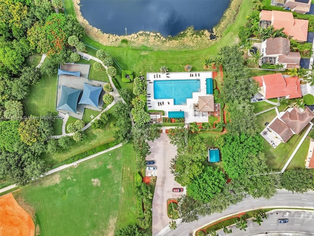 457 Cambridge Dr, Weston, FL 33326 - aerial view of a pool area
