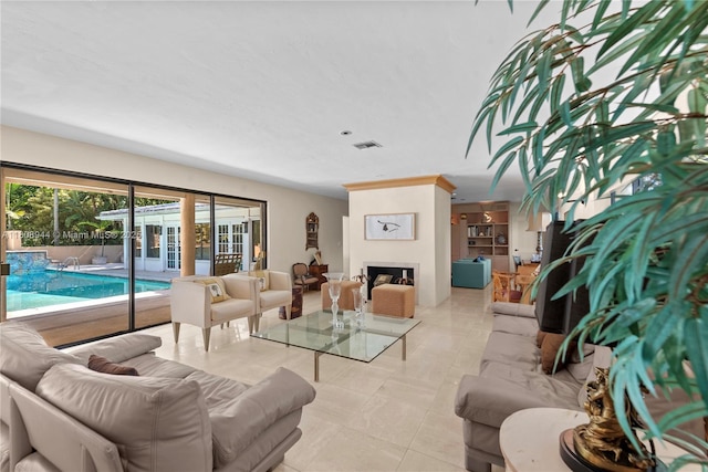 5465 Banyan Trl, Coral Gables, FL 33156 - living area with a fireplace
