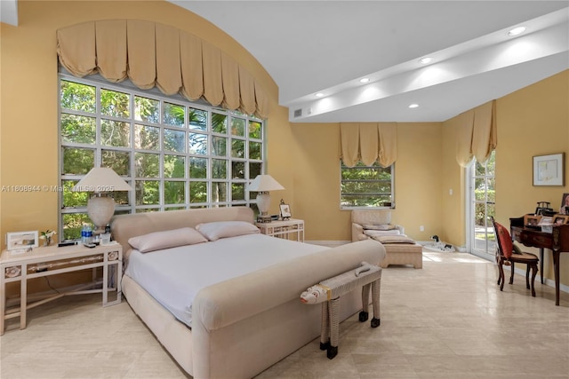 5465 Banyan Trl, Coral Gables, FL 33156 - bedroom featuring access to exterior, recessed lighting, and baseboards