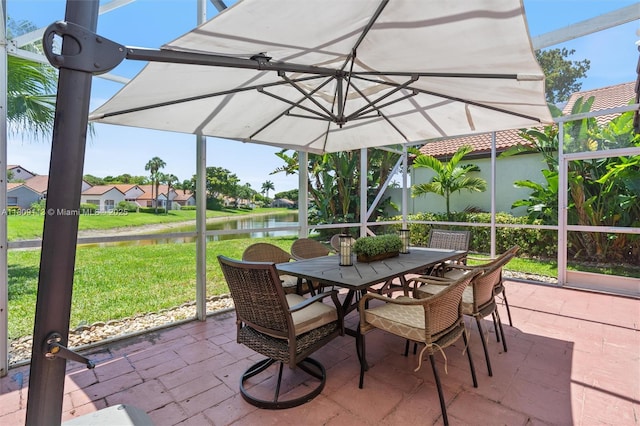 7259 Via Palomar, Boca Raton, FL 33433 - view of patio / terrace with a water view and outdoor dining area