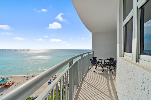 17375 Collins Ave Unit 1108, Sunny Isles Beach, FL 33160 - balcony featuring view of water and beach