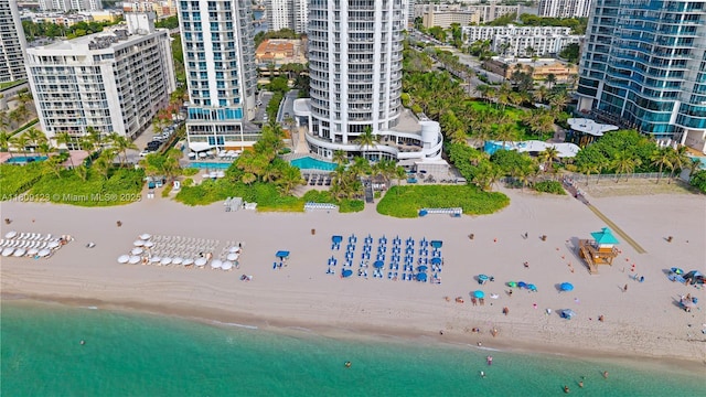 17375 Collins Ave Unit 1108, Sunny Isles Beach, FL 33160 - view of urban area with waterfront with a beach and a pool area