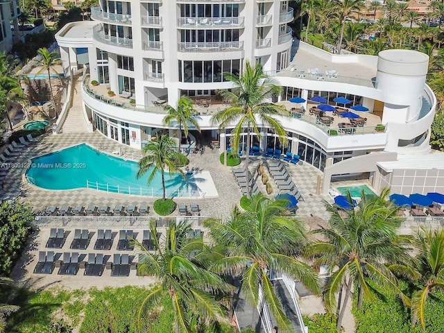 17375 Collins Ave Unit 1108, Sunny Isles Beach, FL 33160 - bird's eye view of a pool