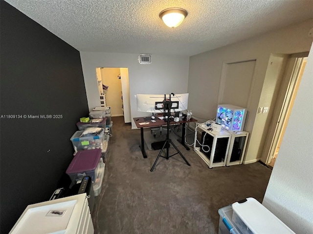 9144 W Atlantic Blvd Unit 832, Coral Springs, FL 33071 - carpeted home office featuring a textured ceiling