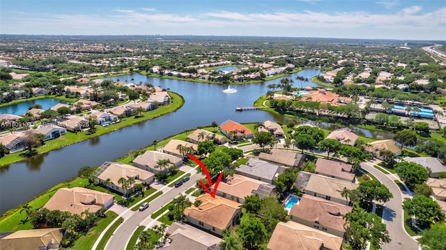 11564 Puerto Blvd, Boynton Beach, FL 33437 - aerial perspective of suburban area with a large body of water