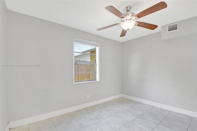 6160 Camp Lee Rd, West Palm Beach, FL 33417 - empty room featuring baseboards, light tile patterned floors, and ceiling fan