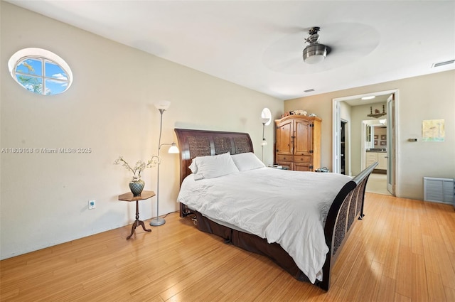 1771 Wa Kee Na Dr, Miami, FL 33133 - bedroom featuring light wood finished floors and ceiling fan