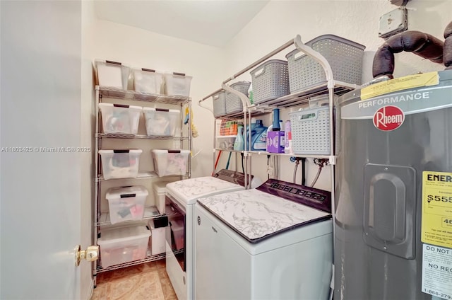 5972 SW 163rd Pl, Miami, FL 33193 - laundry area featuring electric water heater and separate washer and dryer