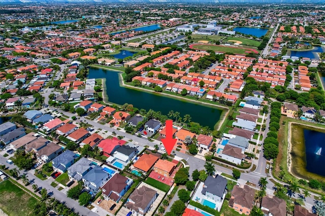 5972 SW 163rd Pl, Miami, FL 33193 - aerial view of property and surrounding area featuring nearby suburban area and a nearby body of water