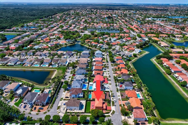 5972 SW 163rd Pl, Miami, FL 33193 - aerial view of property's location with nearby suburban area and a nearby body of water