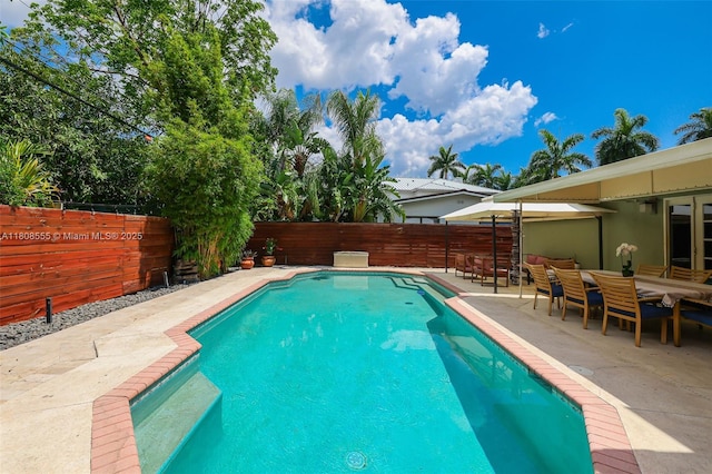 1213 Cordova Rd, Fort Lauderdale, FL 33316 - view of pool with a patio area and a fenced backyard