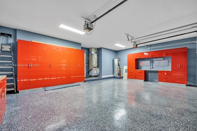 5466 SW 187th Ter, Miramar, FL 33029 - garage with electric water heater, a garage door opener, and heating unit