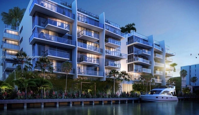 9940 W Bay Harbor Dr Unit 4E-S, Bay Harbor Islands, FL 33154 - view of apartment building / complex featuring a water view