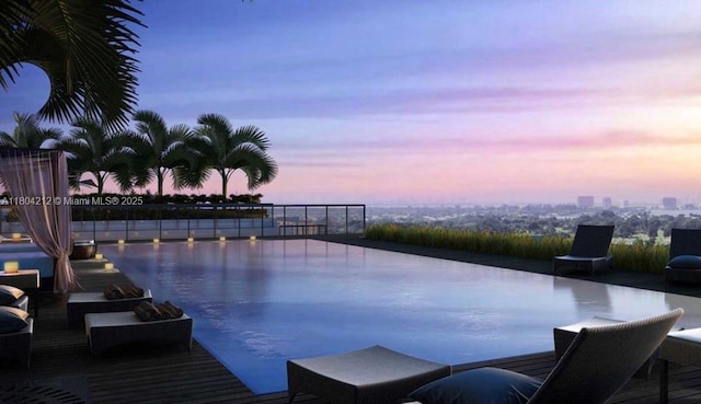9940 W Bay Harbor Dr Unit 4E-S, Bay Harbor Islands, FL 33154 - view of pool featuring an infinity pool