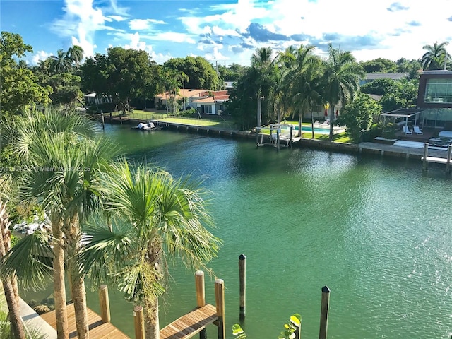 9940 W Bay Harbor Dr Unit 4E-S, Bay Harbor Islands, FL 33154 - water view featuring a dock