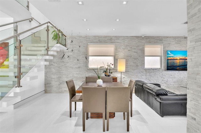4362 NW 112th Ct, Doral, FL 33178 - tiled dining room featuring stairway