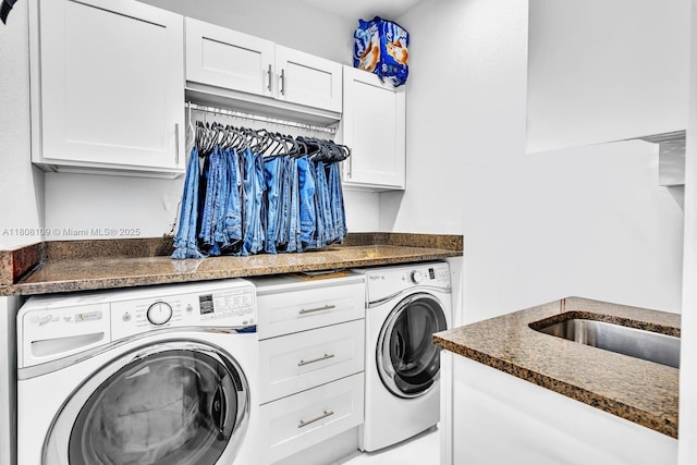 4362 NW 112th Ct, Doral, FL 33178 - laundry area featuring cabinet space and independent washer and dryer