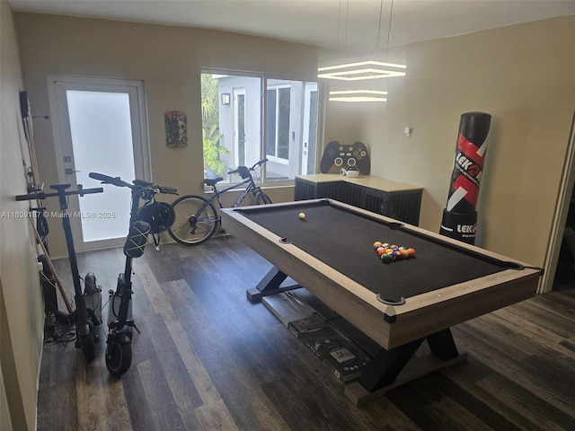 5812 NW 20th Ct, Margate, FL 33063 - rec room with wood finished floors and pool table