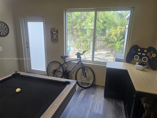 5812 NW 20th Ct, Margate, FL 33063 - office featuring wood finished floors, plenty of natural light, pool table, and baseboards