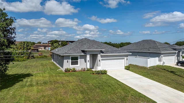 2013 Inglewood Cir, La Belle, FL 33935 - view of front of property featuring an attached garage, driveway, stucco siding, and roof with shingles