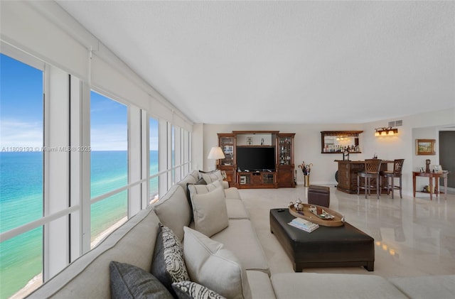 16445 Collins Ave Unit 2226, Sunny Isles Beach, FL 33160 - living room featuring a water view and bar area