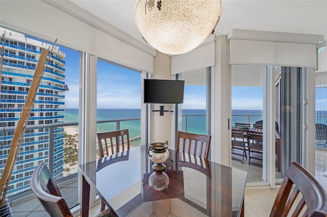 16445 Collins Ave Unit 2226, Sunny Isles Beach, FL 33160 - dining area with light tile patterned floors