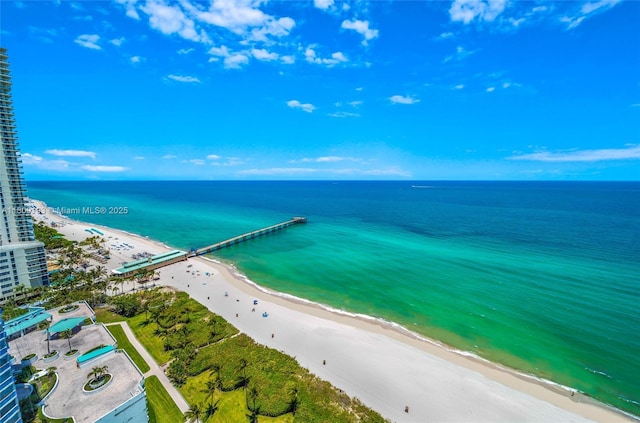 16445 Collins Ave Unit 2226, Sunny Isles Beach, FL 33160 - bird's eye view of waterfront with a beach