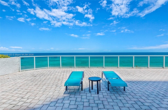 16445 Collins Ave Unit 2226, Sunny Isles Beach, FL 33160 - view of patio featuring a water view