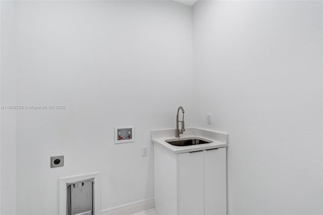 8106 Olive Ct, La Belle, FL 33935 - laundry room with hookup for an electric dryer and hookup for a washing machine