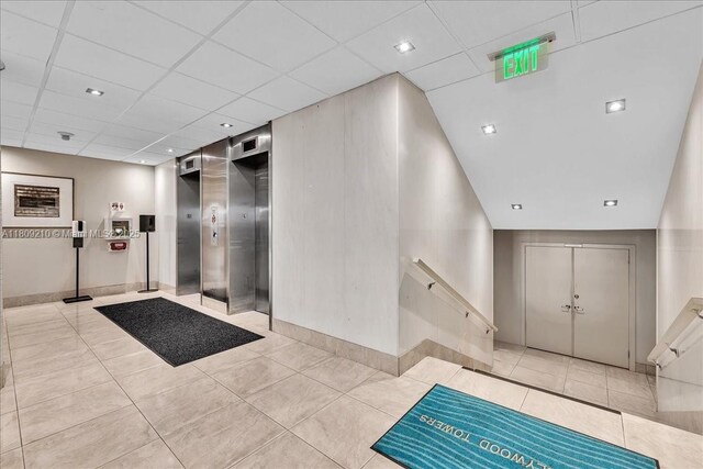 3111 N Ocean Dr Unit 904, Hollywood, FL 33019 - lobby with recessed lighting and a drop ceiling