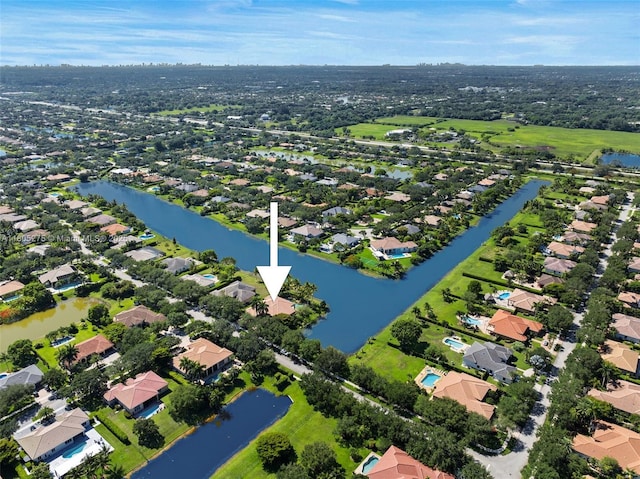 13990 SW 41st St, Davie, FL 33330 - aerial view of residential area with a large body of water
