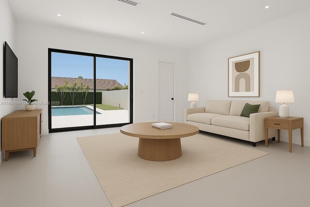 2839 SW 25th St, Miami, FL 33133 - living room featuring recessed lighting